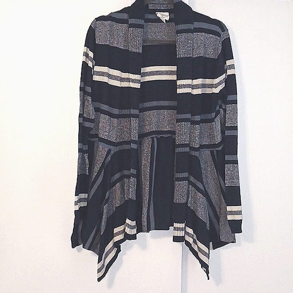 St John's Bay "100% Cotton" L/S Tapered Open Cardigan in Size PL - Picture 1 of 6